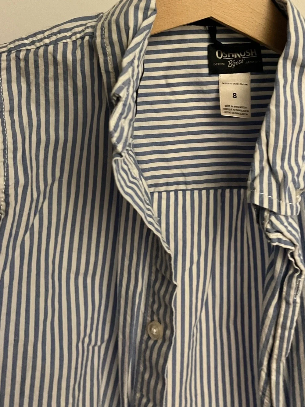 crewcuts Boys' Blue & White Stripe Button-Down Shirt